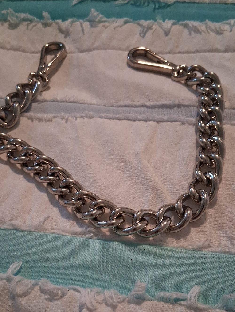 Silver Chain Wallet Strap for Multiple Use , For Wristlet , Purse For Charms